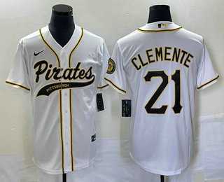 Men's Pittsburgh Pirates #21 Roberto Clemente White Cool Base Stitched Baseball Jersey,We sell and wholesale Men's Pittsburgh Pirates #21 Roberto Clemente White Cool Base Stitched Baseball Jersey on line form chian!